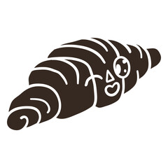 Croissant cut out cartoon