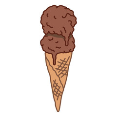 Ice cream color stroke sweets