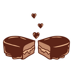 Mouthwatering chocolate candy filled with caramel
