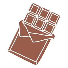 Chocolate bar cut out sweet
