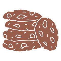 Chocolate cookies cut out sweets