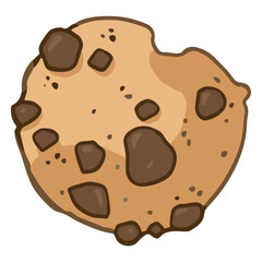 Cookie with a lot of chocolate chips