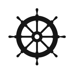 Cruise ship wheel helm silhouette illustration, Cruise ship wheel helm silhouette vector 