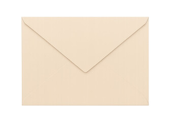 Beige paper envelope isolated on transparent background, perfect for graphic design projects related to communication and mailing