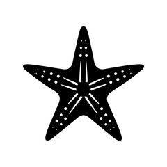 common starfish or sea star fish marine life flat vector art