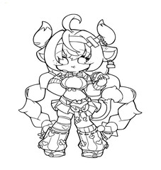 Drawn anime coloring pages illustration	