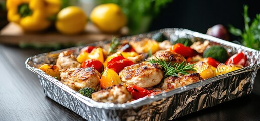 Delicious Roasted Chicken with Colorful Vegetables