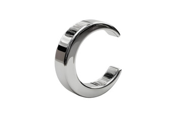 Stylish Silver Cuff Bracelet with Modern Design and Reflective Surface Ideal for Fashion and J