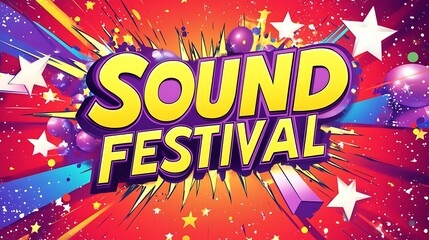 Vibrant graphic design for a sound festival.
