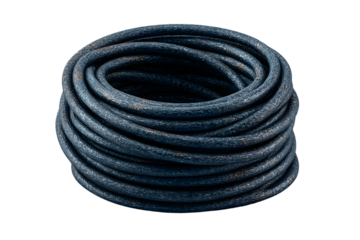 Coiled Dark Cord Cable Wire Rope Texture Industrial Material Closeup Detail