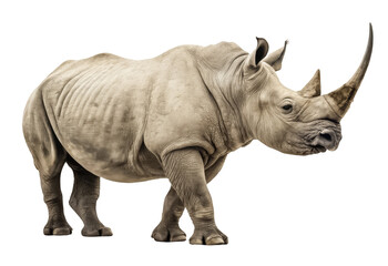 Obraz premium Rhinoceros png realistic rhinoceros png large wild animal png African rhino png safari wildlife png transparent background