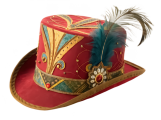 Ringmaster hat png circus ringmaster top hat png classic black top hat png vintage showman hat png performance headwear png transparent background