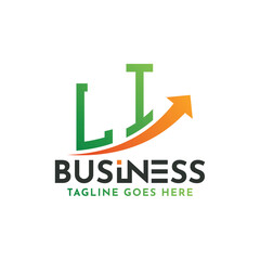 LI Finance Logo. Letter LI Logo Business Success. LI Growth Arrow Financial Success Logo Design