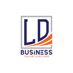 Letter LD Business Logo. Modern LD Logo for Corporate Branding. LD Growth Success Logo