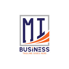 Letter MI Business Logo. Modern MI Logo for Corporate Branding. MI Growth Success Logo