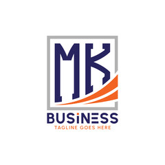 Letter MK Business Logo. Modern MK Logo for Corporate Branding. MK Growth Success Logo