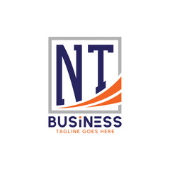Letter NT Business Logo. Modern NT Logo for Corporate Branding. NT Growth Success Logo