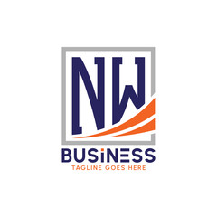 Letter NW Business Logo. Modern NW Logo for Corporate Branding. NW Growth Success Logo