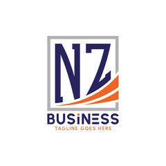 Letter NZ Business Logo. Modern NZ Logo for Corporate Branding. NZ Growth Success Logo