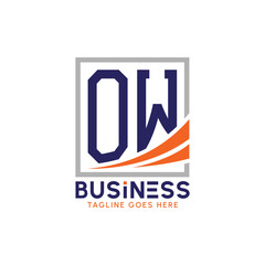 Letter OW Business Logo. Modern OW Logo for Corporate Branding. OW Growth Success Logo
