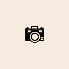 Vintage camera icon flat vector design. 
