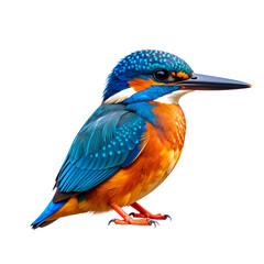 Fototapeta premium Untitled design - “Colorful Kingfisher Bird with Sharp Beak and Bright Plumage, Transparent PNG”And transparent the background.