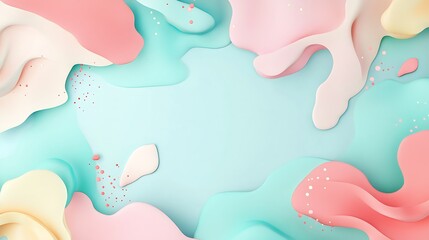 Abstract design with flowing pastel colors.