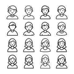 set of people icons