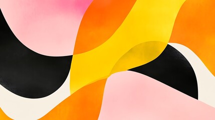 Abstract design with flowing, vibrant colors.