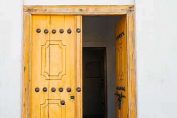 Ras Al Khaimah, UAE – 14.04.2025: The desert coastal town (ghost town) of Jazeera Al Hamra...