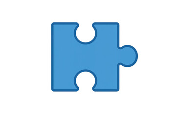 Digital blue puzzle piece hovering against transparent backdrop, representing collaborative problem-solving and interconnected teamwork