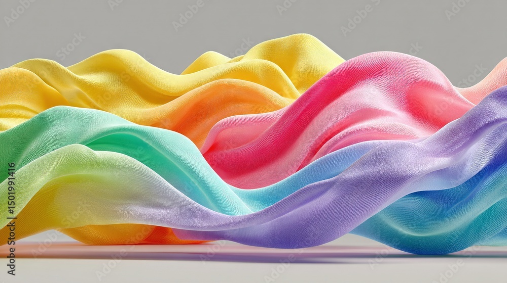 Poster a close-up of a colorful object on a white background against a gray backdrop