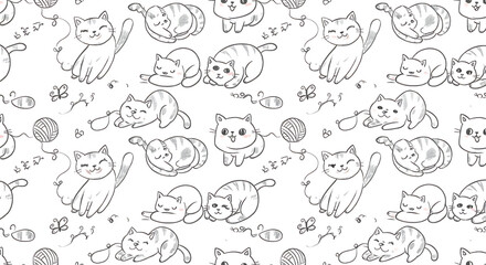 Cartoon Cats Pattern