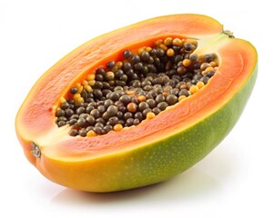  papaya isolated on white background