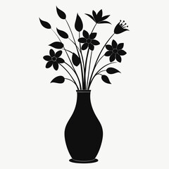 Glass vase with a beautiful spring bouquet of colorful pink and yellow blossom flowers