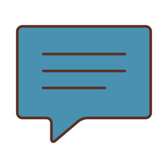 Stroke chat bubble sign