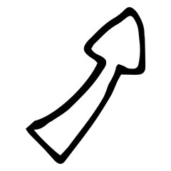 Direction arrow doodle icon