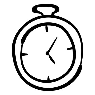 Stopwatch clock doodle