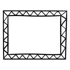 Zig zag line frame doodle