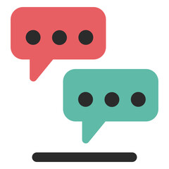 Conversation bubbles contact icon