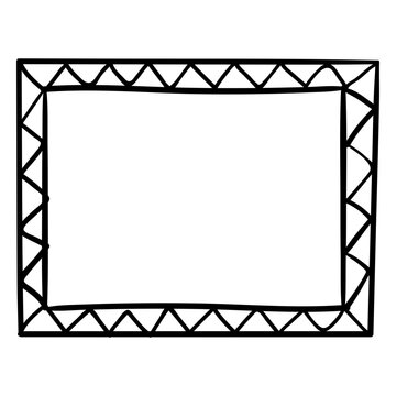 Zig zag line frame doodle