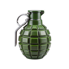 Tactical Fragmentation Grenade with Matte Finish, Isolated on Transparent Background&rdquo;