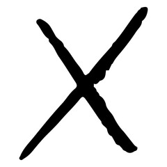Fototapeta premium Cross mark doodle icon