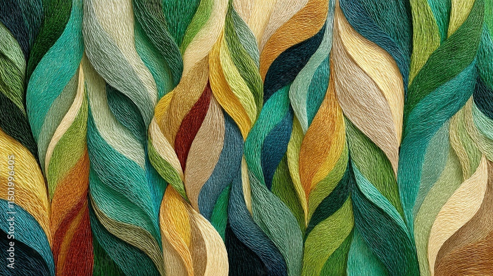 Poster a detailed image of an artwork resembling a painting consisting of multiple hues and varying sized s