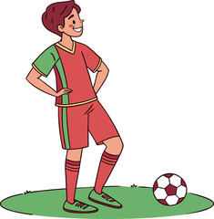 boy playing football