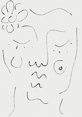 Minimal illustration of human face