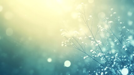 Delicate wildflowers in a soft, pastel light.