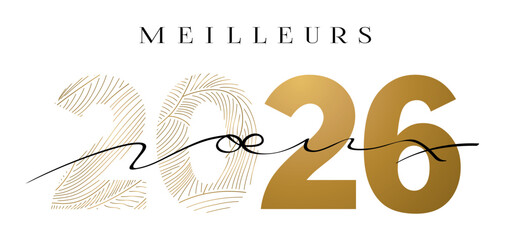 MEILLEURS VOEUX 2026 LIGNES DORÉES