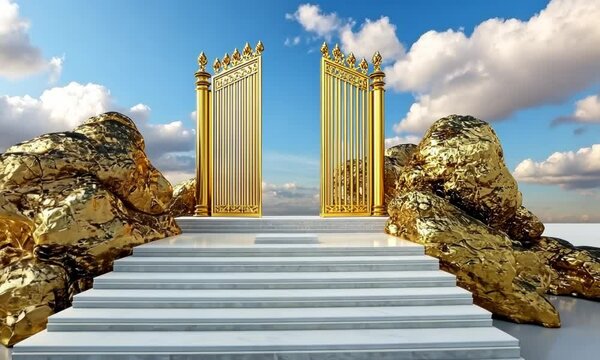 Golden gates to heaven, stairway to paradise.