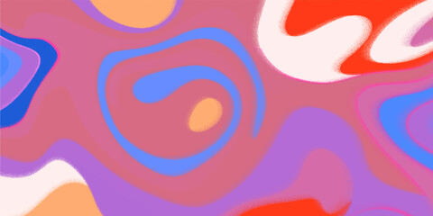 Dynamic Abstract Composition with Vibrant Fluid Colors and Irregular Shapes